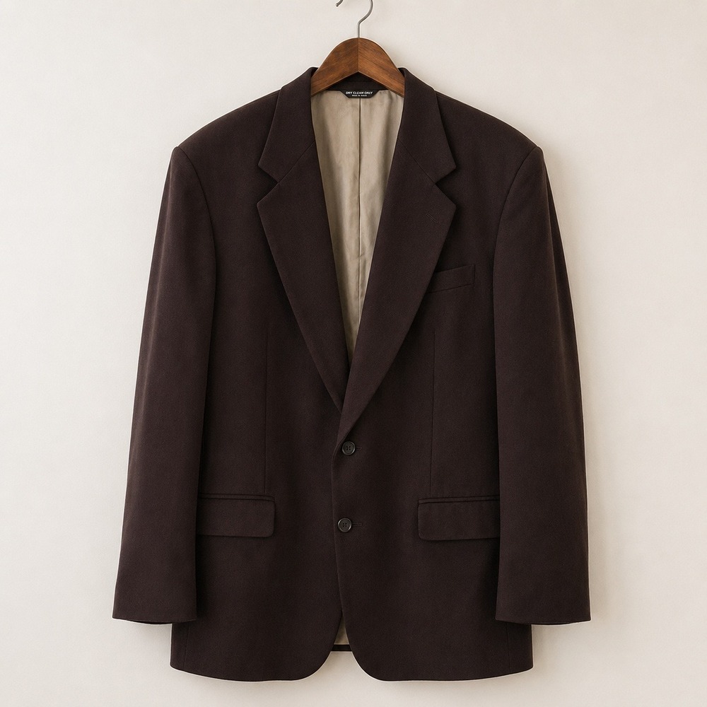 Bill Blass Old Money 100% Cashmere Blazer Mens Brown Quiet Luxury Sport Coat